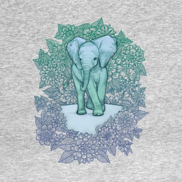 Emerald Elephant in the Lilac Evening by micklyn